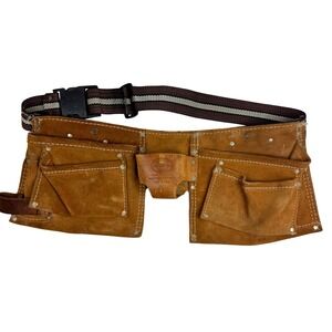 Nicholas 493X Heavy Split Cowhide Leather Tool Belt Pouch Made in USA Brown
